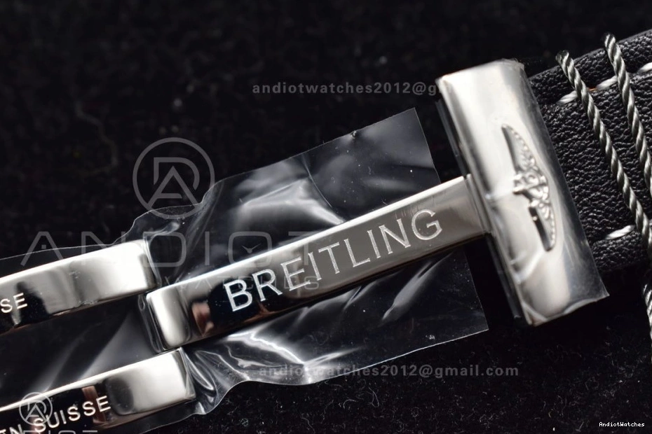 on Bracelet Navitimer 43mm BLS Black Edition 1 916 SS A Best Popular Dial Leather 1:1 0427